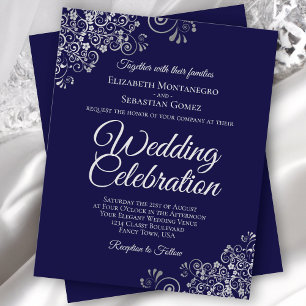 Lámina Invitación a la boda del presupuesto azul de la Ma