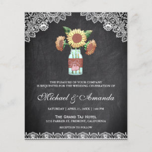 Lámina Invitación a la boda del presupuesto de Chalkboard