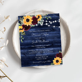 Lámina Invitación a la boda del presupuesto de la marina