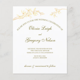 Lámina Invitación a la boda del presupuesto de las flores