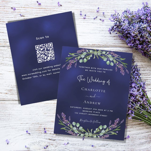 Lámina Invitación a la boda del presupuesto de Lavender b (Subido por el creador)