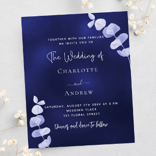 Lámina Invitación a la boda del presupuesto del eucalipto