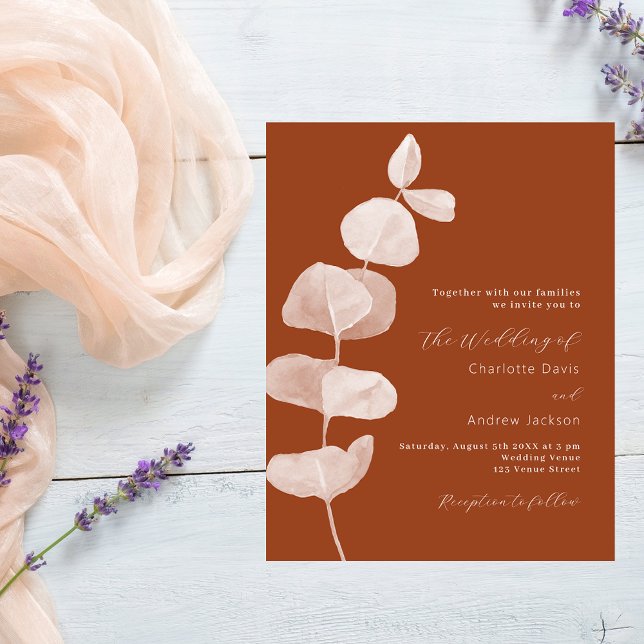 Lámina Invitación a la boda del presupuesto del naranja q (Subido por el creador)