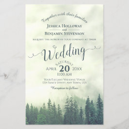 Lámina Invitación a la boda del presupuesto para el bosqu