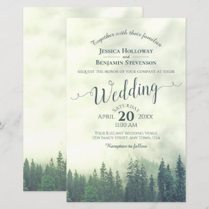 Lámina Invitación a la boda del presupuesto para el bosqu