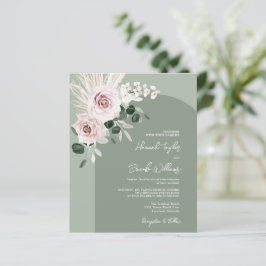 Lámina Invitación a la boda del sabio de eucaliptos flora