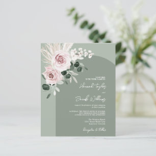 Lámina Invitación a la boda del sabio de eucaliptos flora