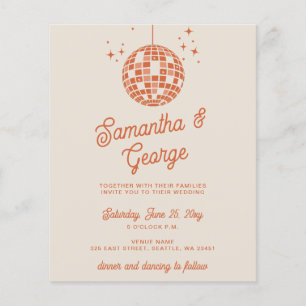 Lámina Invitación a la boda disco de Naranja de presupues
