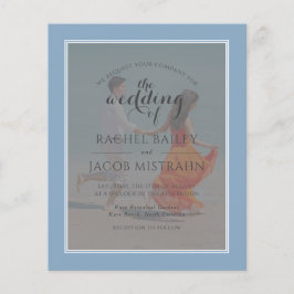 Lámina Invitación a la boda económica de 2 fotos de Ocean