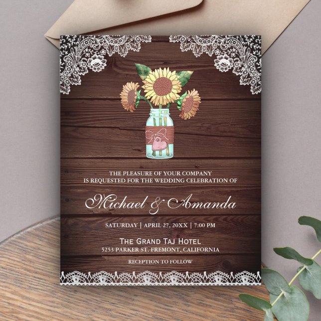 Lámina Invitación a la boda económica de los girasoles de (Subido por el creador)