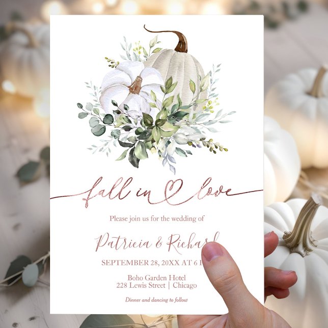 Lámina Invitación a la boda económica de otoño en el amor (Subido por el creador)