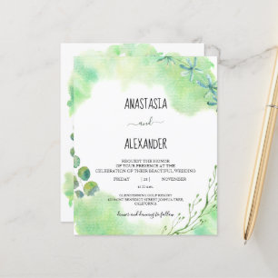 Lámina Invitación a la boda económica. Invitación