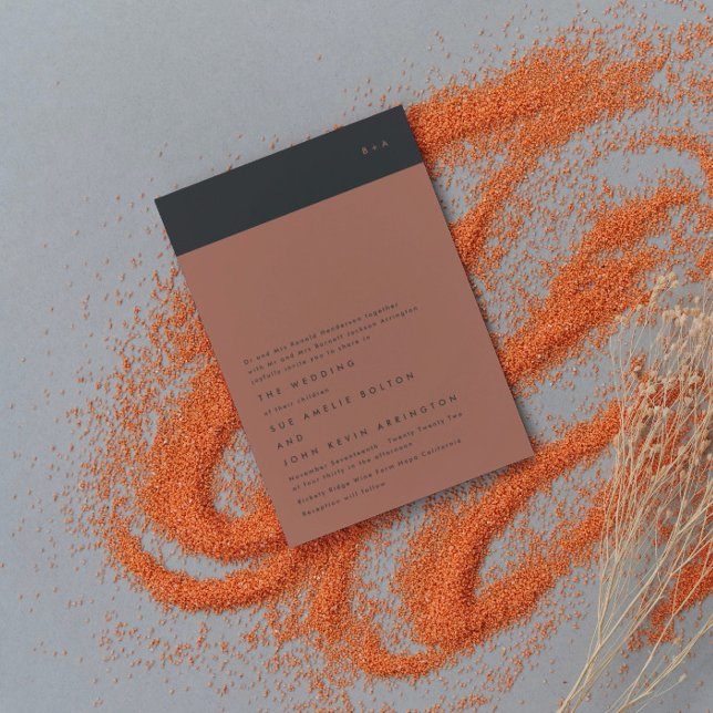 Lámina Invitación a la boda económica moderna de Terracot (Subido por el creador)