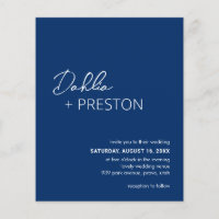 Invitación a la boda económica moderna mínima de l
