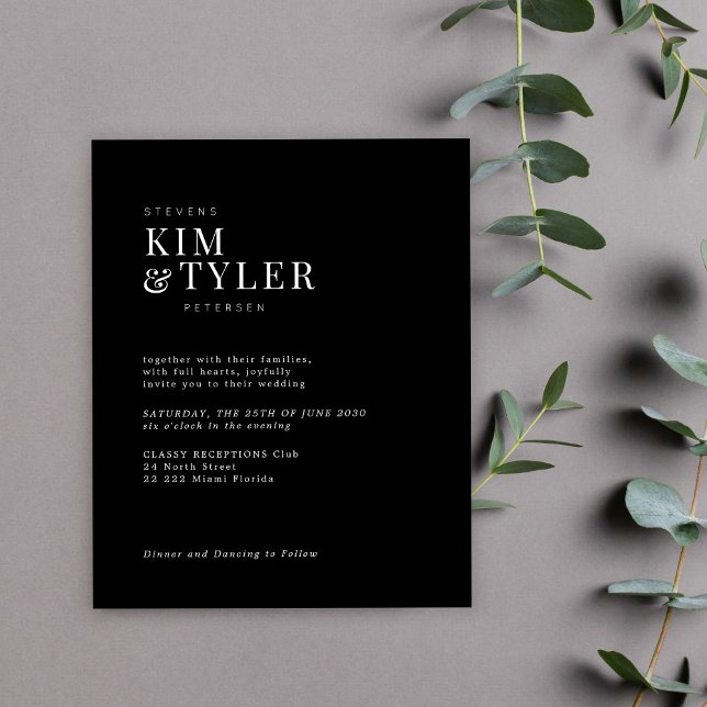 Lámina Invitación a la boda económica simple y moderna (Subido por el creador)