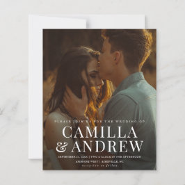 Lámina Invitación a la boda elegante con fotos de Budget 