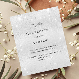Lámina Invitación a la boda elegante del purpurina de pla
