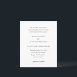 Lámina Invitación a la boda elegante Raquel Classic<br><div class="desc">Elegante invitación de boda con un diseño sencillo y clásico con fuentes serif tradicionales y elegantes de escritura.</div>