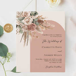 Lámina Invitación a la boda en arco de los rosas pekinese