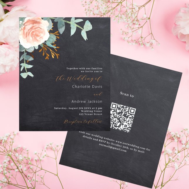 Lámina Invitación a la boda en el presupuesto QR para la  (Subido por el creador)