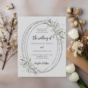 Lámina Invitación a la boda en un entorno verde húmedo