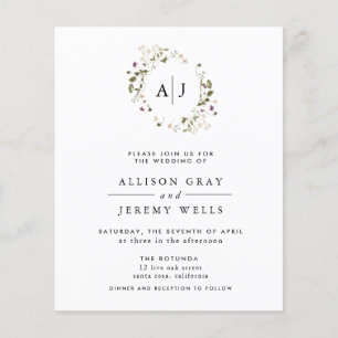 Lámina Invitación a la boda floral