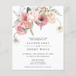 Lámina Invitación a la boda floral   Annabeth