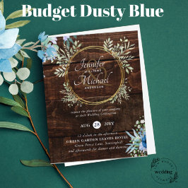 Lámina Invitación a la boda floral azul turquesa para el 