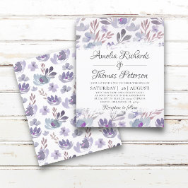 Lámina Invitación a la boda floral de acuarela del Boho d