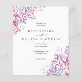 Lámina Invitación a la boda floral de flores silvestres d