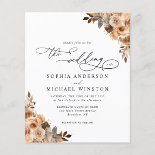 Lámina Invitación a la boda floral de Terracotta Boho