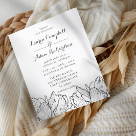 Lámina Invitación a la boda floral moderna del presupuest