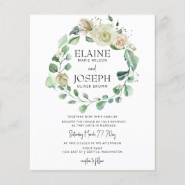 Lámina Invitación a la Boda Floral Neutral Botánica Presu