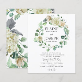Lámina Invitación a la Boda Floral Neutral Botánica Presu