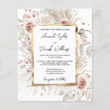 Invitación a la boda floral rústica del Boho de pr