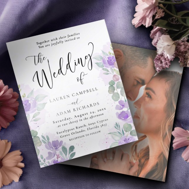 Lámina Invitación a la Boda Floral y Botánica de Lilac Pr (Subido por el creador)