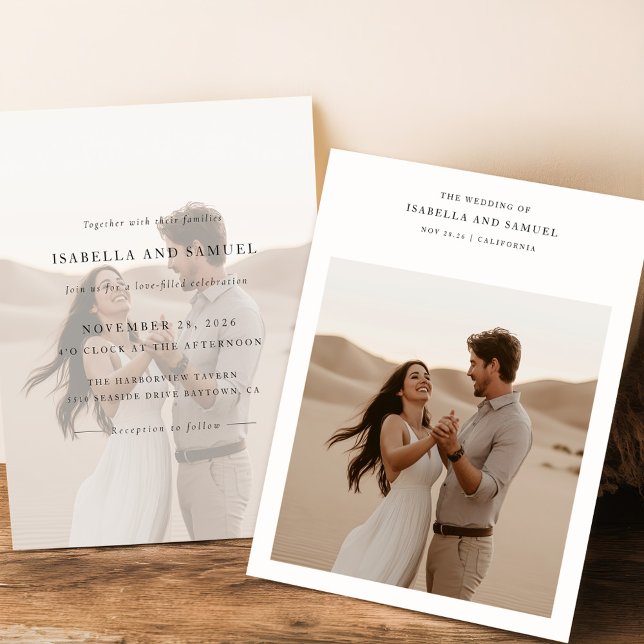 Lámina Invitación a la boda fotográfica Boho 2 Minimalist (Subido por el creador)