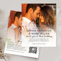 Invitación a la boda fotográfica con estilo de dis