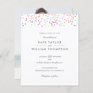 Lámina Invitación a la boda fotográfica de Rainbow Confet
