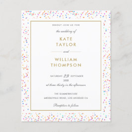 Lámina Invitación a la boda fotográfica de Rainbow Confet