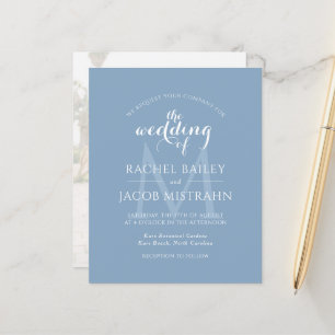 Lámina Invitación a la boda fotográfica de un monograma a