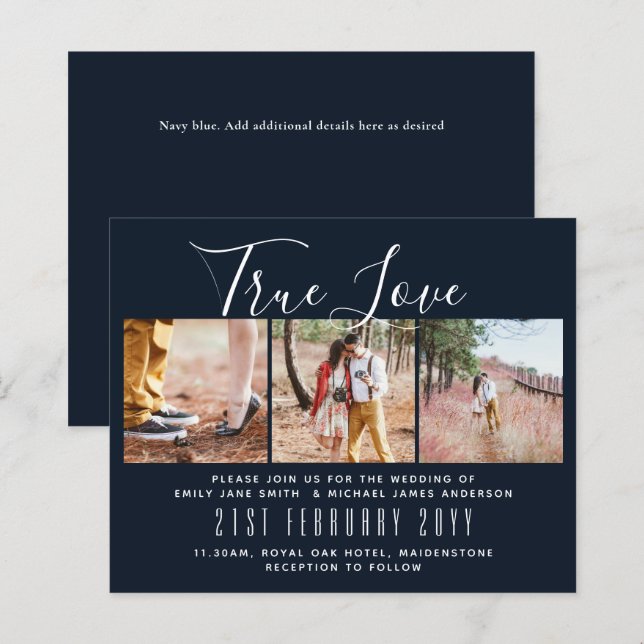 Lámina Invitación a la boda fotográfica Ducha de novias (Anverso / Reverso)