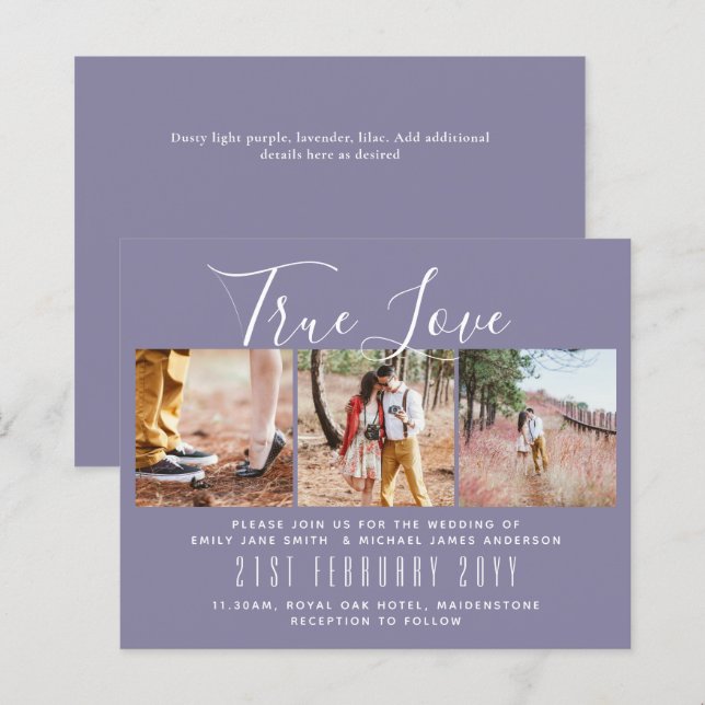 Lámina Invitación a la boda fotográfica Ducha de novias (Anverso / Reverso)