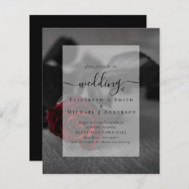 Lámina Invitación a la boda gótica de Gótico de rosas neg