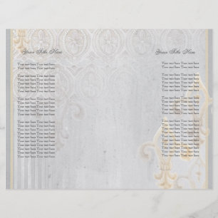 Lámina Invitación a la boda gris Fleur di Lys Damask