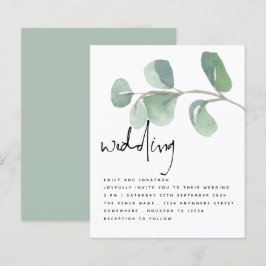 Lámina Invitación a la boda informal de guiones de Eucaly