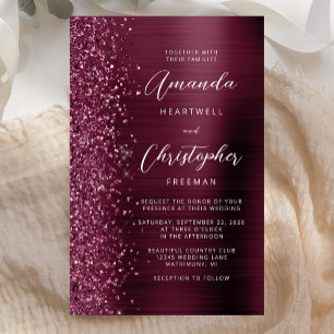 Lámina Invitación a la boda Metalizado con cepillo de bor