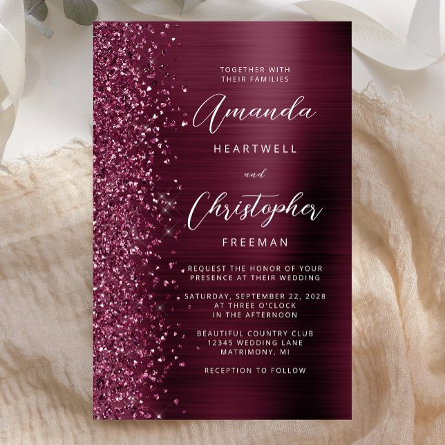 Lámina Invitación a la boda Metalizado con cepillo de bor (Subido por el creador)