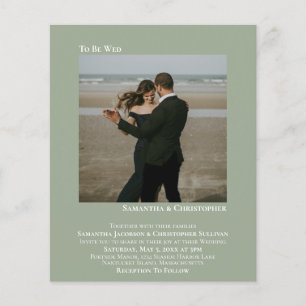 Lámina Invitación a la boda minimalista con cargo al pres