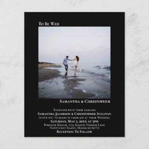 Lámina Invitación a la boda minimalista con foto de Black